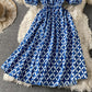 Cute A line round neck dress back bow dress dress  706
