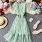 Cute tulle sequins short dress fashion dress  735