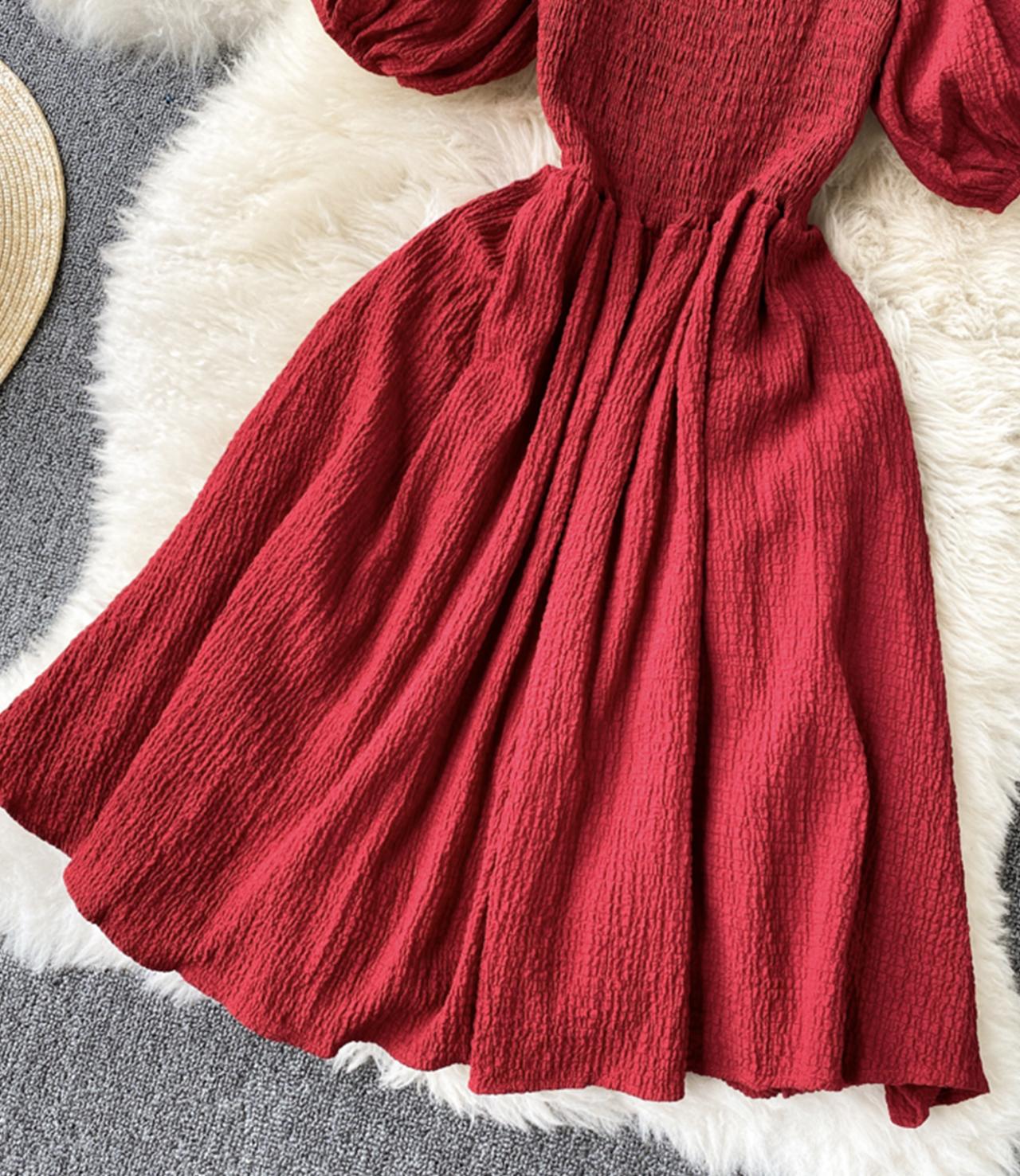 Cute v neck short dress fashion dress  737