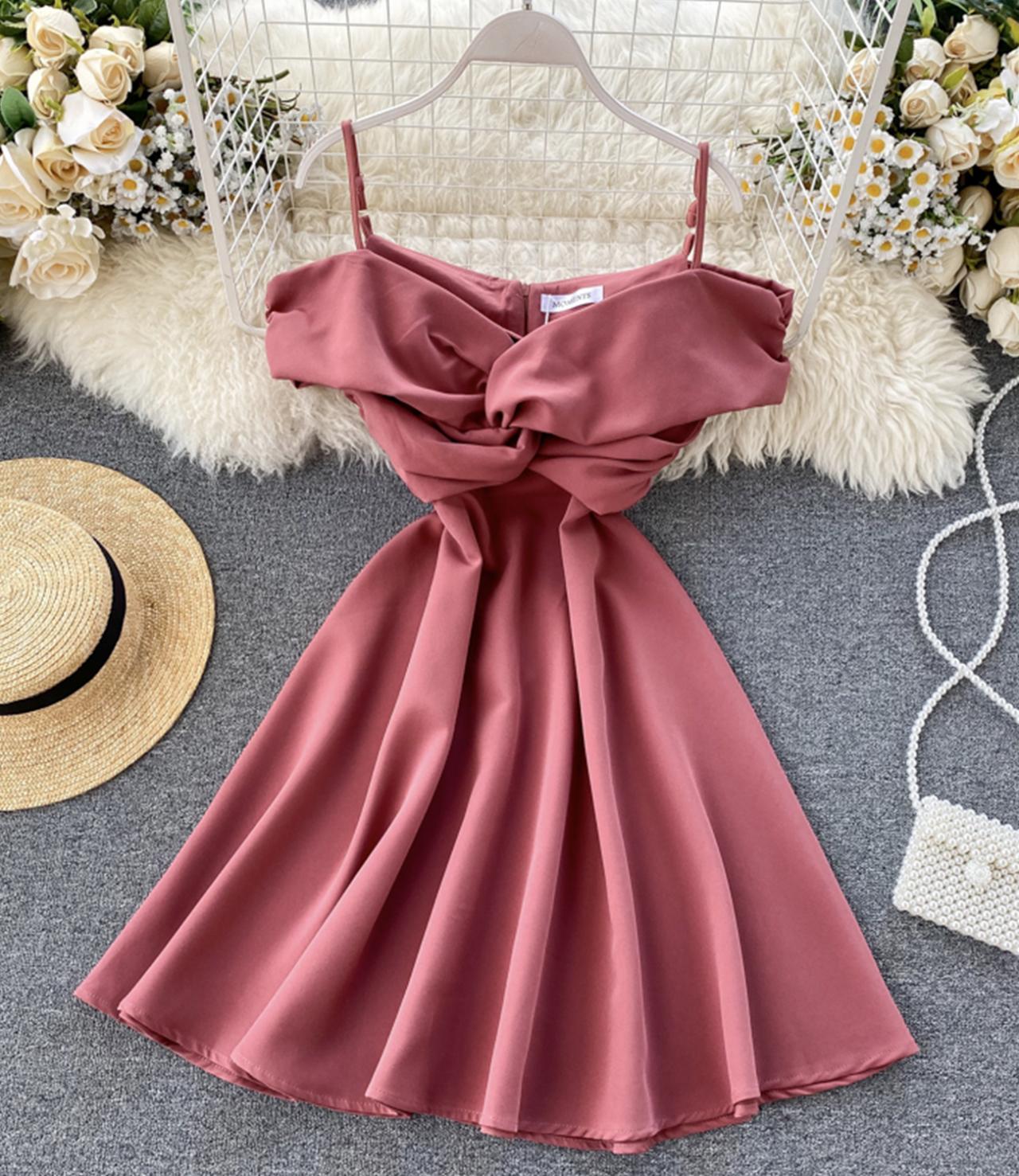 Cute A line short dress fashion dress  733