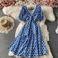 Cute A line round neck dress back bow dress dress  706