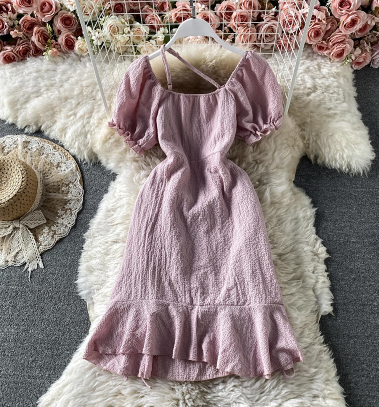 Simple short dress fashion dress  707
