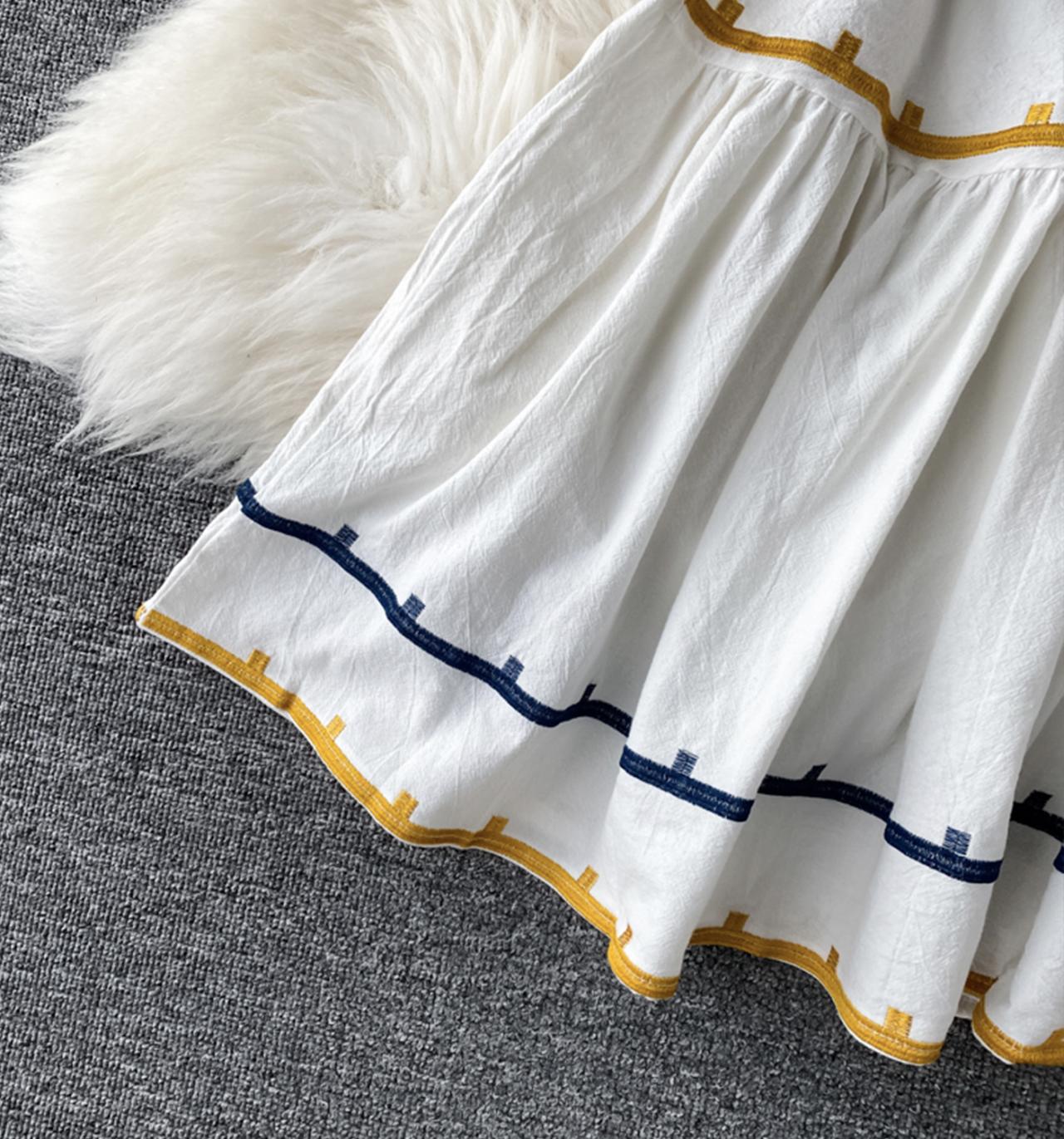 Simple v neck short dress fashion dress  702
