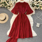 A line v neck chiffon dress fashion dress  697