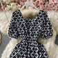 Cute A line round neck dress back bow dress dress  706