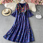 Cute A line embroidered dress  734