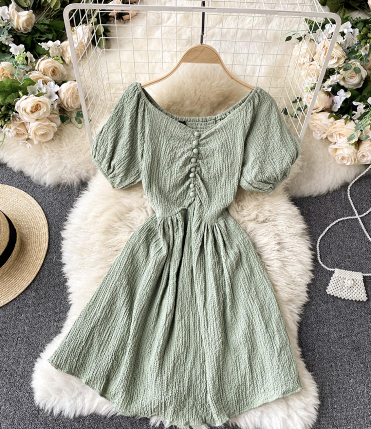 Cute v neck short dress fashion dress  737