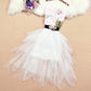 Robe courte en tulle à col en V et jolie robe tendance 718