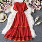 Simple v neck short dress fashion dress  702