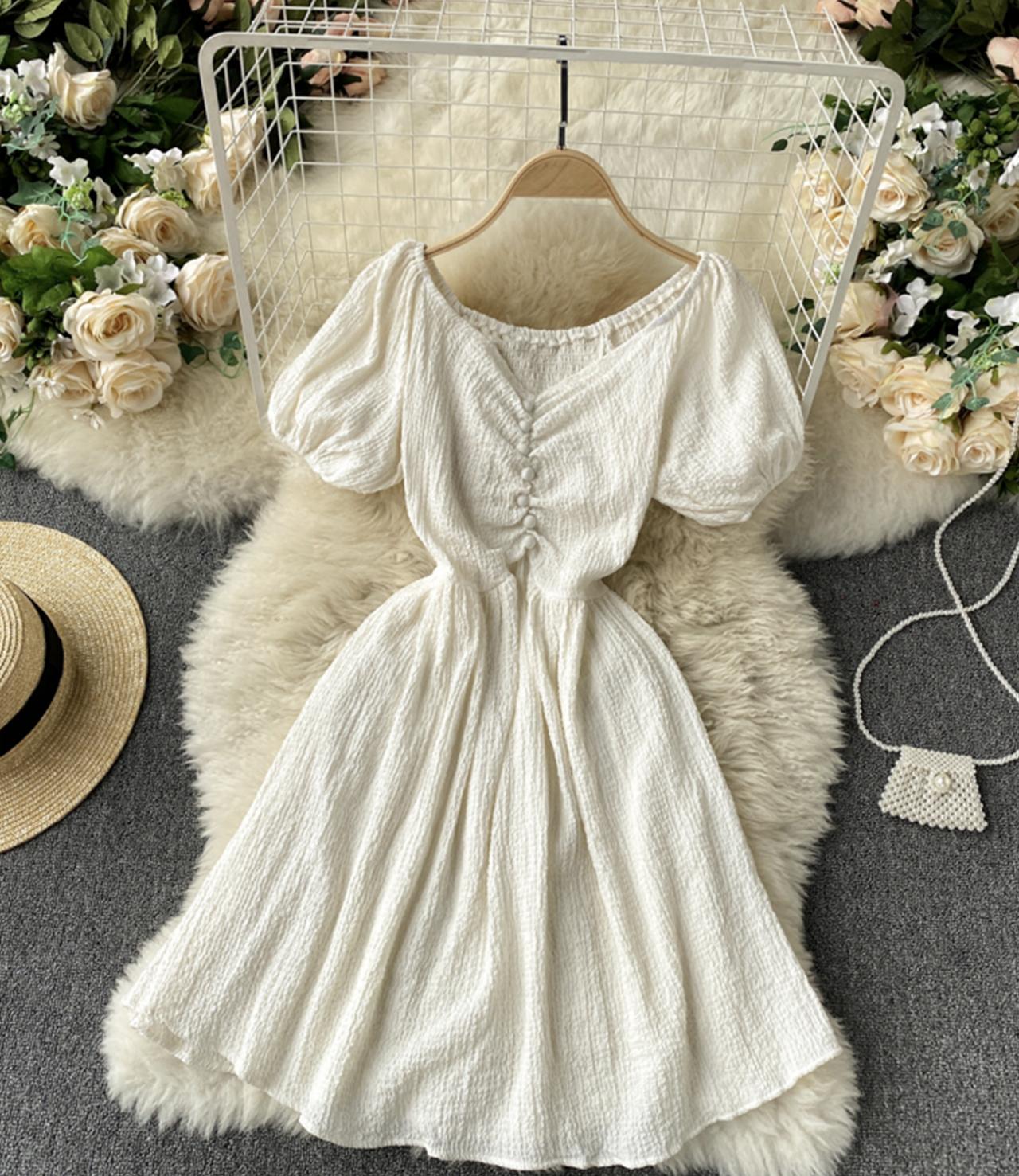 Cute v neck short dress fashion dress  737