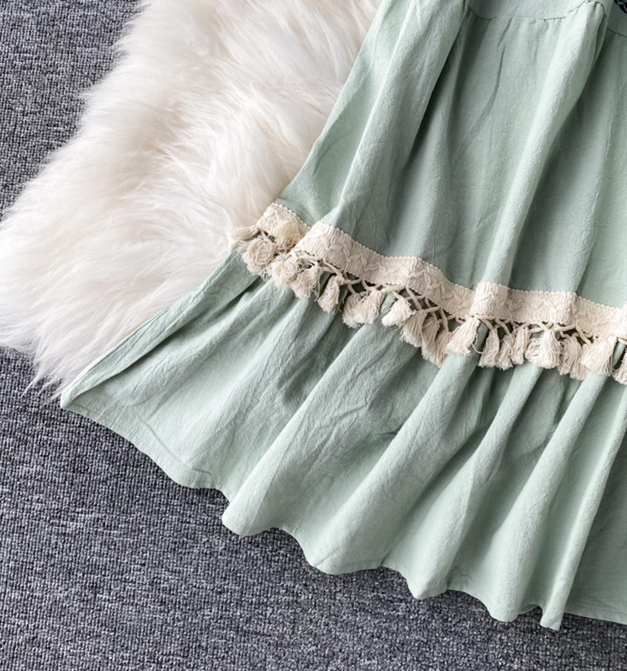 Cute v neck short dress fashion dress  701