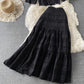Cute A line two pieces dress fashion dress  710