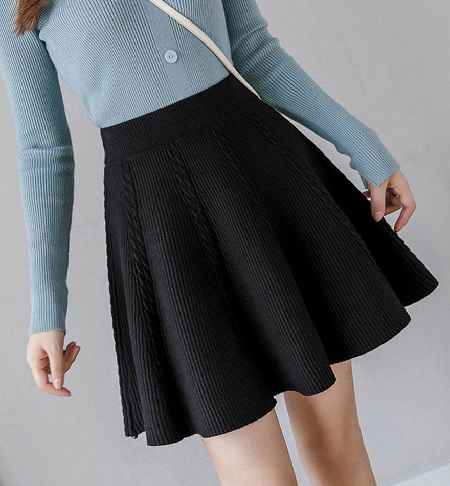 Cute knitted skirt short skirt  3476