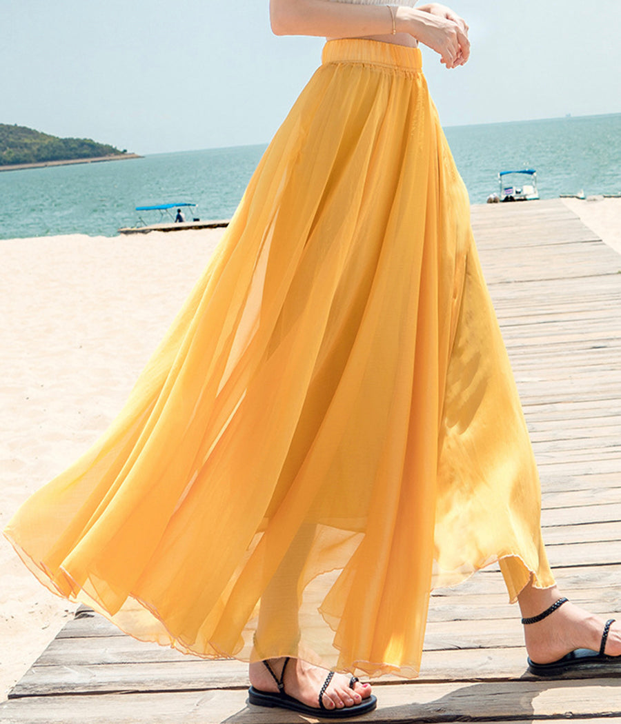 Stylish A line chiffon skirt women's skirt  3509