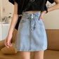 Cute denim skirt student denim skirt  3517
