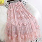 Cute A line tulle short skirt  3455