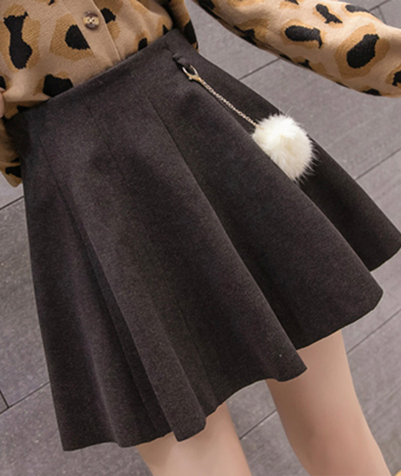 Cute A line short skirt  3471
