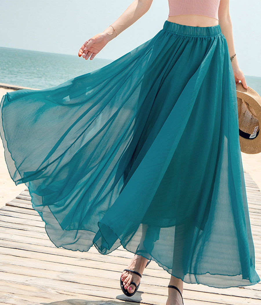 Stylish A line chiffon skirt women's skirt  3509