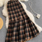 Cute A line plaid skirt  3458