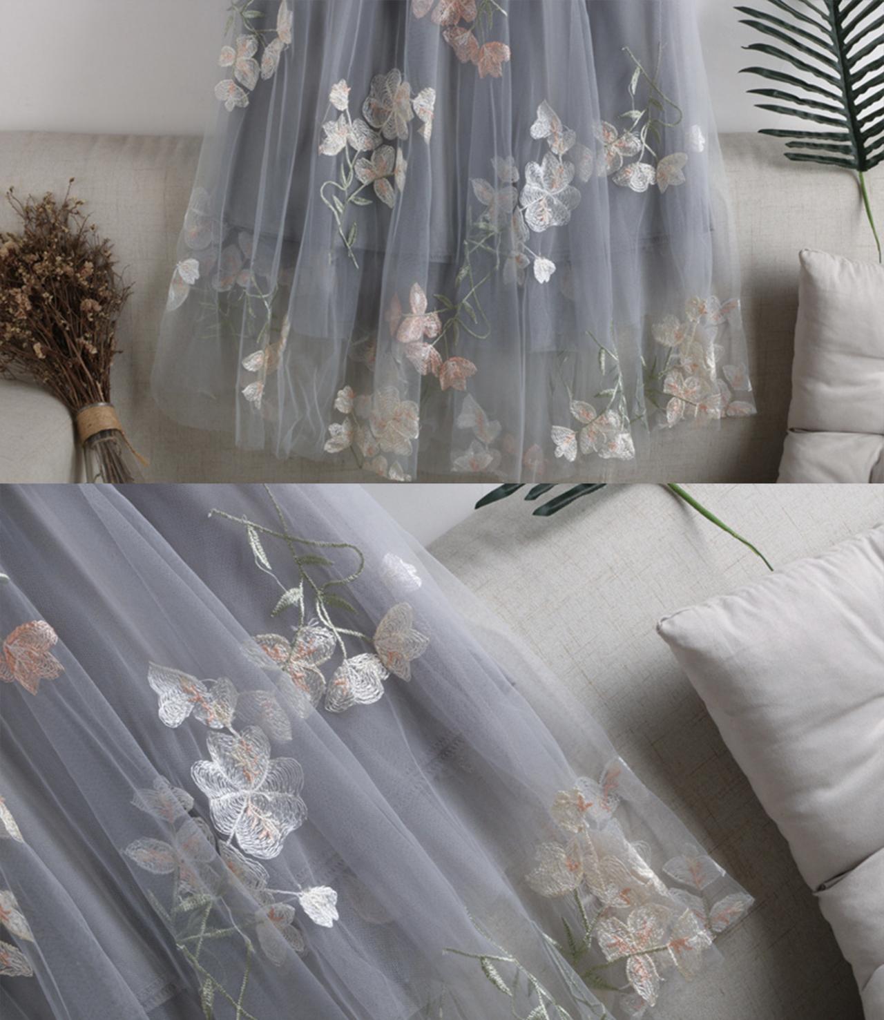 Cute A line tulle lace A line skirt  3450