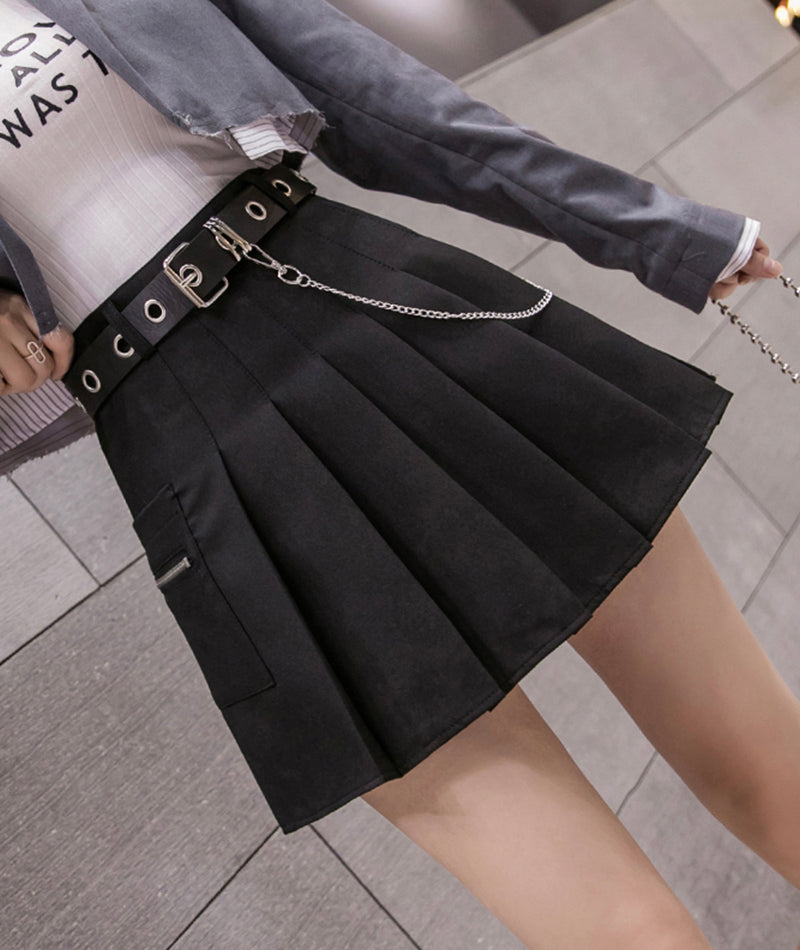 Stylish A line short skirt pleated skirt  3469