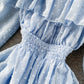 Lovely tulle long sleeve dress A line fashion dress  481
