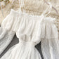 Lovely tulle long sleeve dress A line fashion dress  481
