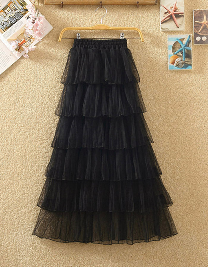 Cute A line tulle skirt  3501