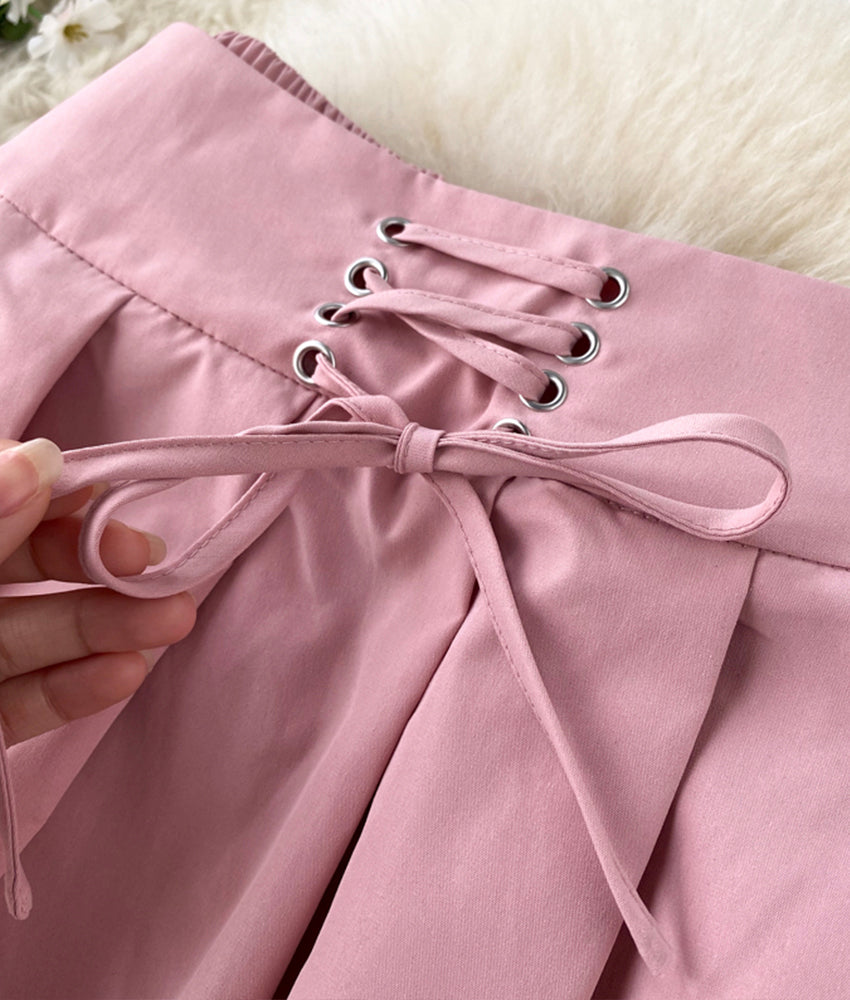 Pink A line skirt cute skirt  3459