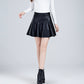Stylish A line short skirt leather skirt  3466