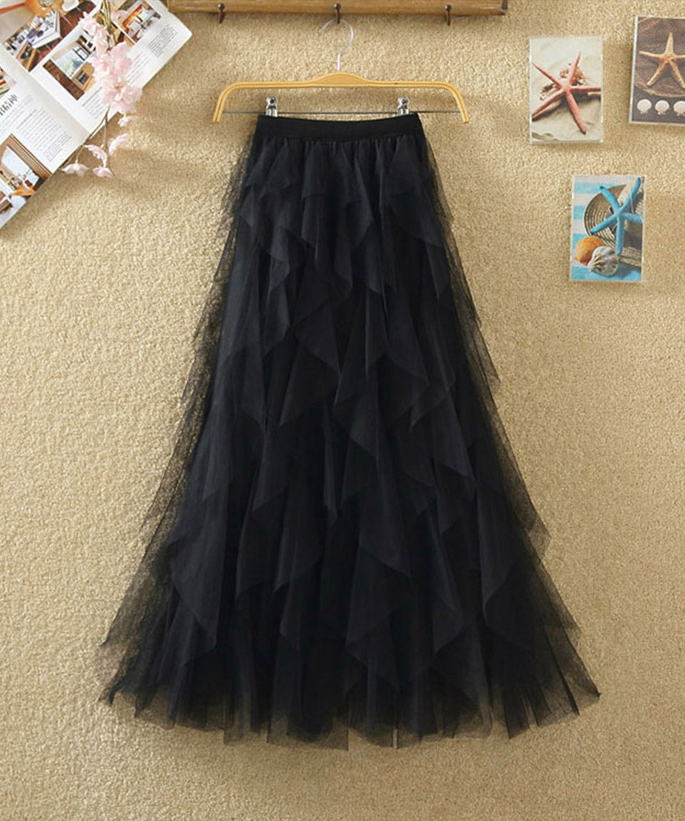 Jupe en tulle irrégulière pour fille, modèle tendance 3504