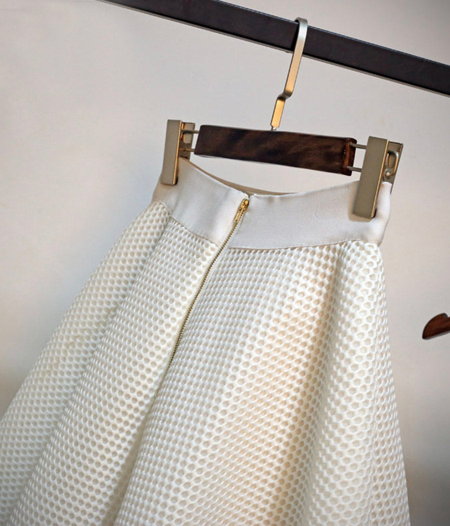 Stylish A line skirt white/black skirt  3505