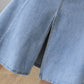 Simple A line denim skirt  3485