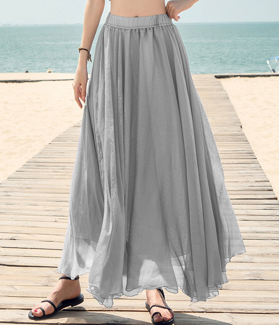 Stylish A line chiffon skirt women's skirt  3509