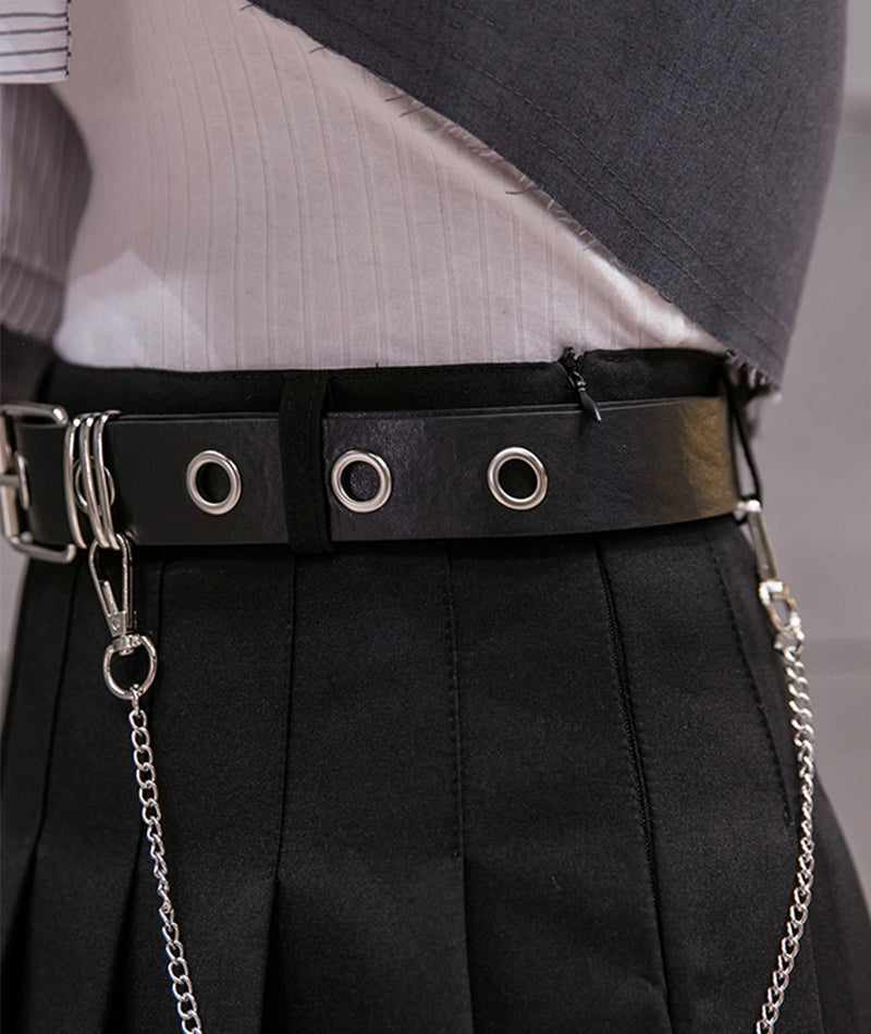 Stylish A line short skirt pleated skirt  3469
