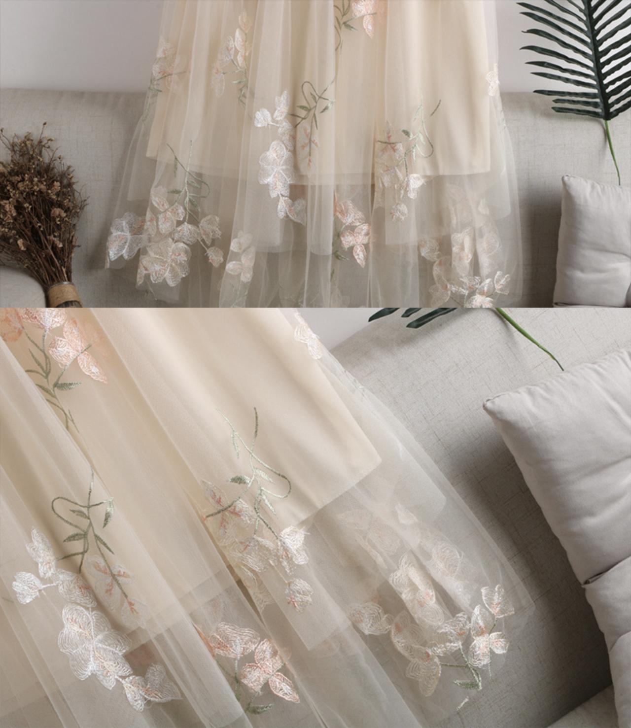 Cute A line tulle lace A line skirt  3450