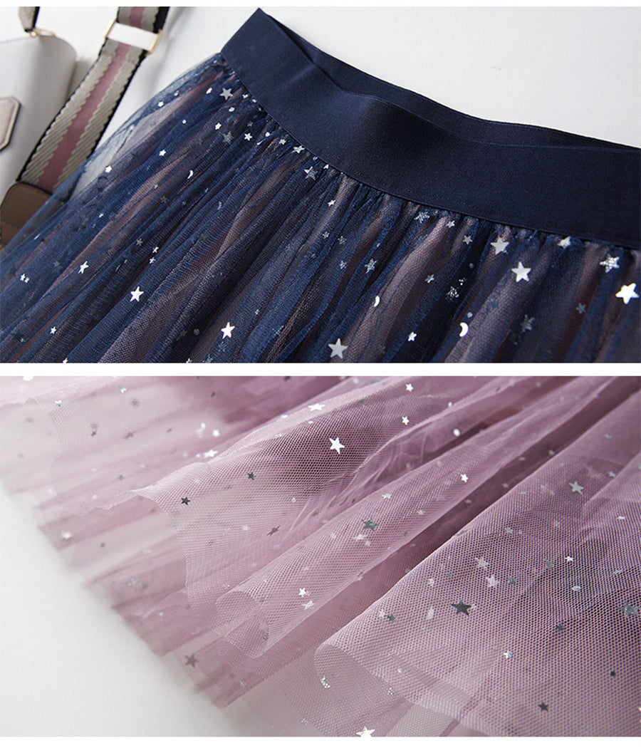 Cute sequins tulle skirt  3514
