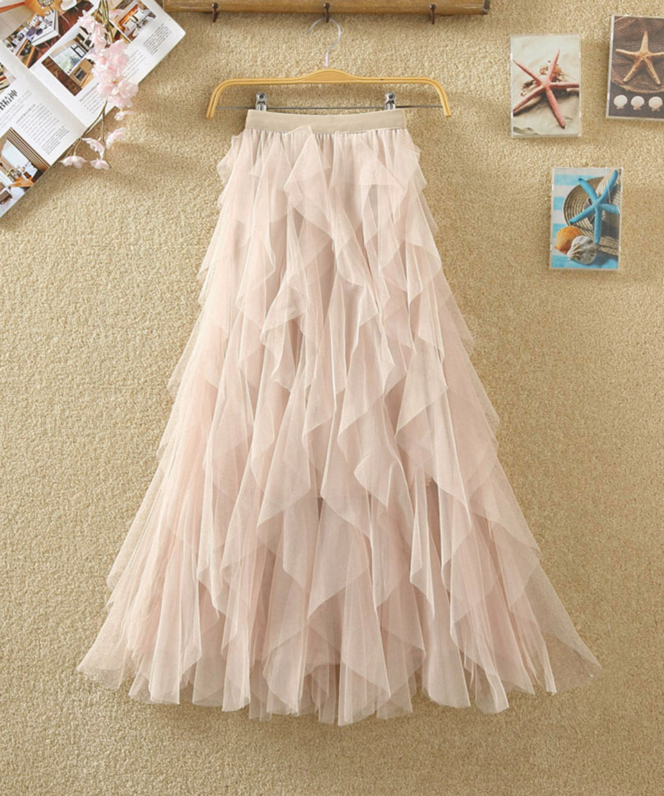 Jupe en tulle irrégulière pour fille, modèle tendance 3504