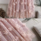 Cute A line tulle applique skirt  3451