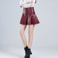 Stylish A line short skirt leather skirt  3466