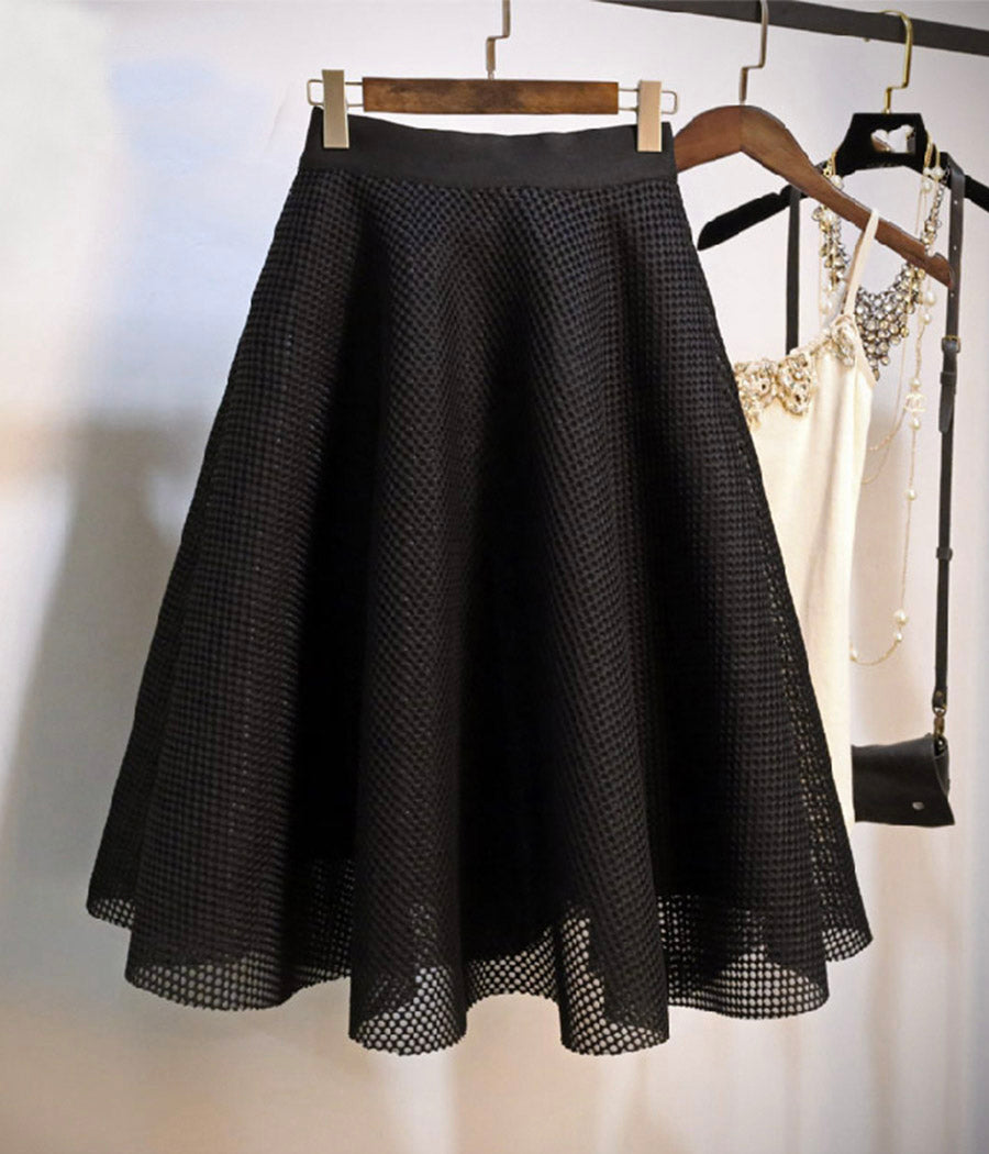 Stylish A line skirt white/black skirt  3505
