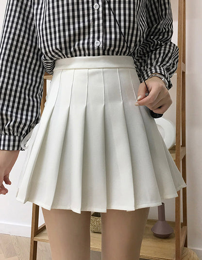 Cute A line side bow pleated skirt  3499