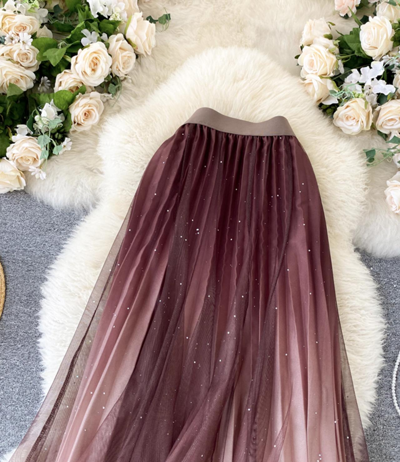 Cute A line tulle skirt  3457