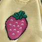 Lovely strawberry long sleeve sweater  052
