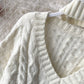 Süßer Langarmpullover mit V-Ausschnitt 104