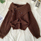 Sweater cute v neck long sleeve sweater  103