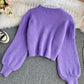 Cute loose sequin sweater short sweater  100
