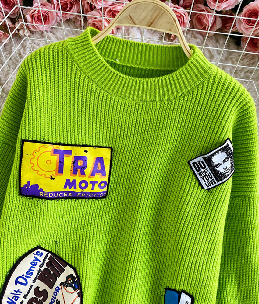 Sweater loose long sleeve sweater  048