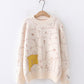 Cute round neck long sleeve sweater  066