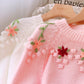 Sweet flowers long sleeve sweater  082